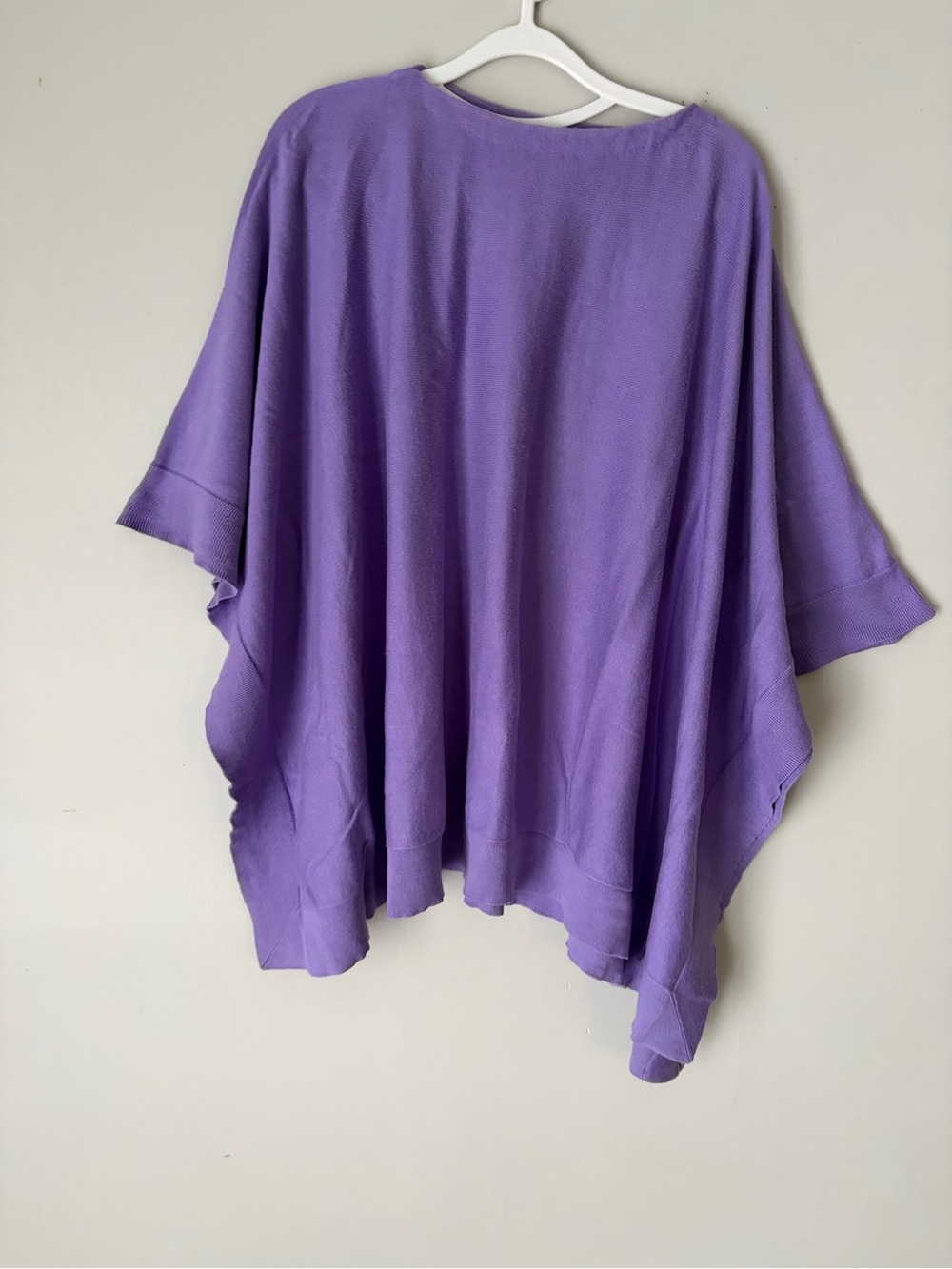 Ralph Lauren Sport Poncho Purple Asymmetrical Cotton/silk
